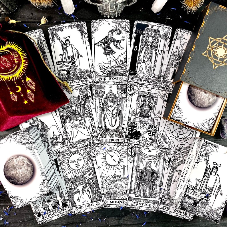 Tarot Deck Cards Dark Forest Plastic Tarot Cards 78 Gift Set Etsy