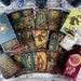 Tarot Deck Borderless Vintage Tarot cards with Guidebook Beginner Future Telling Divination Oracle Tarot Gift Set Craft Cardboard 78 cards. 