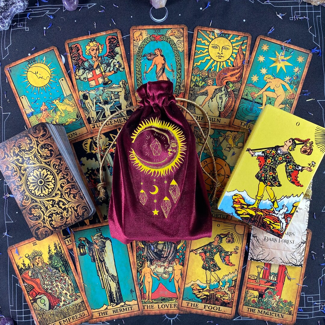 Tarot Deck Vintage plastic Tarot Cards 78 Gift Set With Etsy