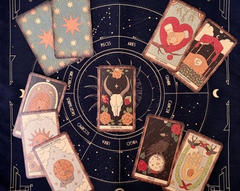 Tarot Deck Moon Magic Vintage Tarot cards with Guidebook Beginner Future Telling Divination Oracle Tarot Gift Set Craft Cardboard 78 cards.