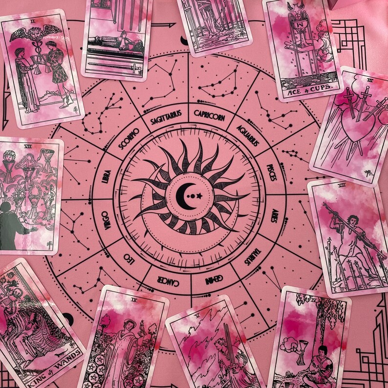 Pink Tarot Cloth for Spread image 2