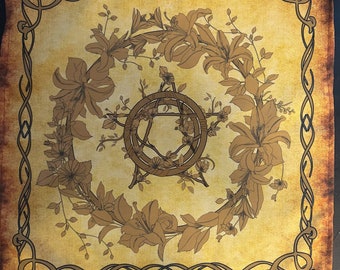 Vintage Tarot Cloth for spread