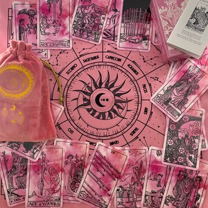 Pink Tarot Cloth for Spread image 3