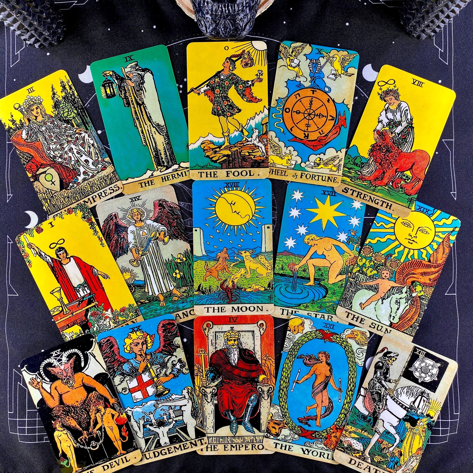 Tarot Deck The Rider Waite Borderless deck with Guidebook and Etsy