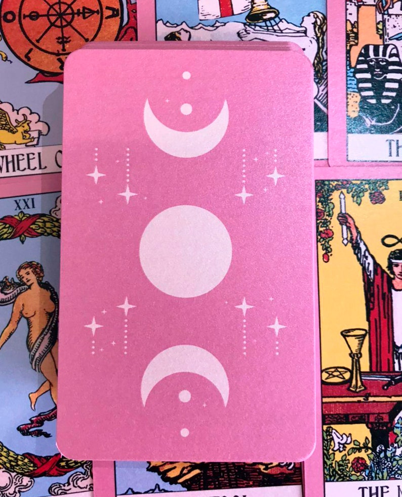 Tarot Cards Deck The Rider Waite Vintage Pink Professional Etsy