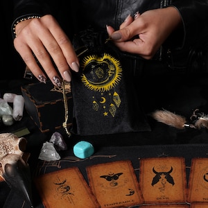 Black&Gold Velvet Tarot Cards Bag