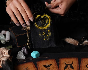 Black&Gold Velvet Tarot Cards Bag