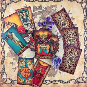 Vintage Tarot Cloth for spread image 7