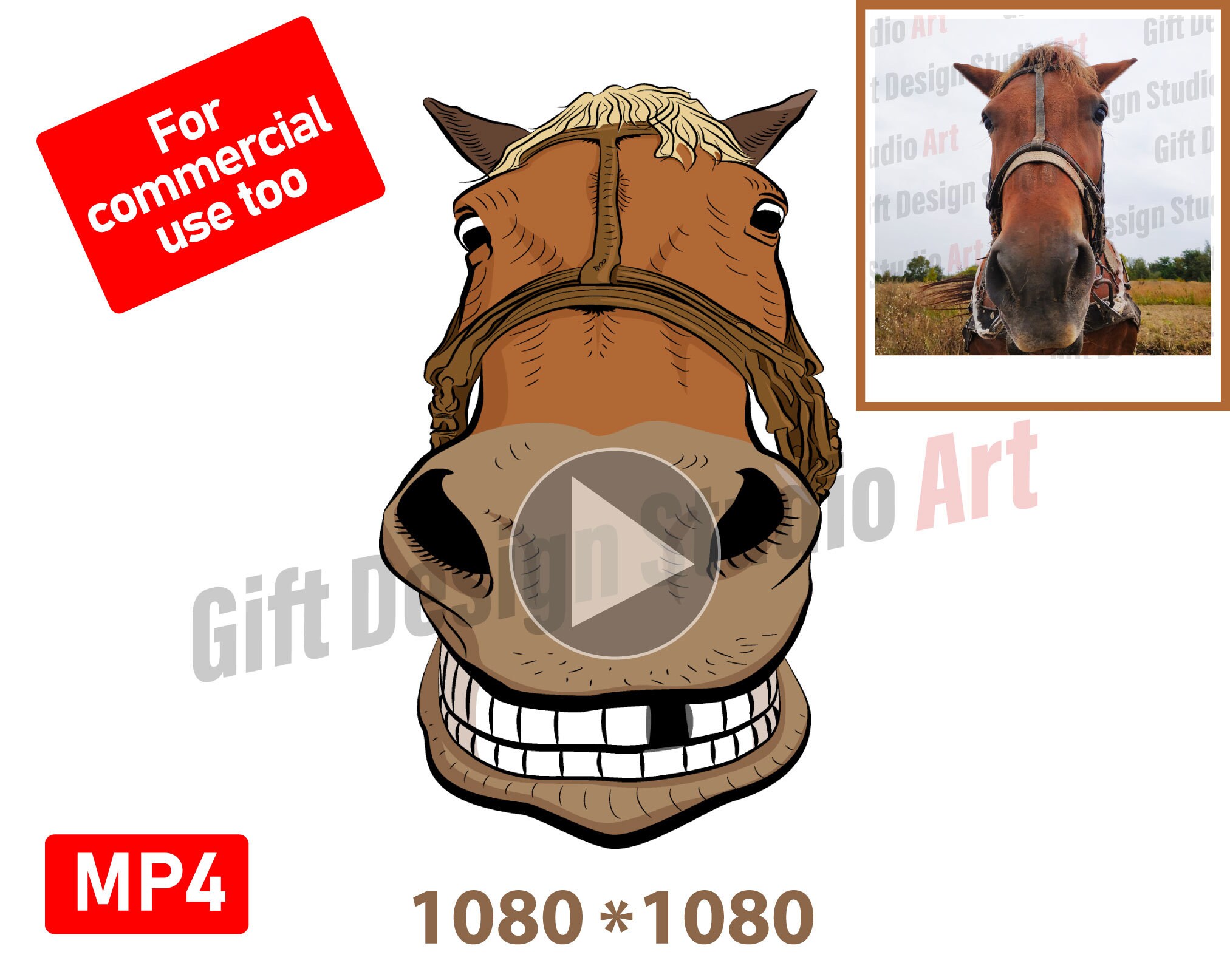 Cartoon Animation Instant Download Funny Gif Portrait Etsy