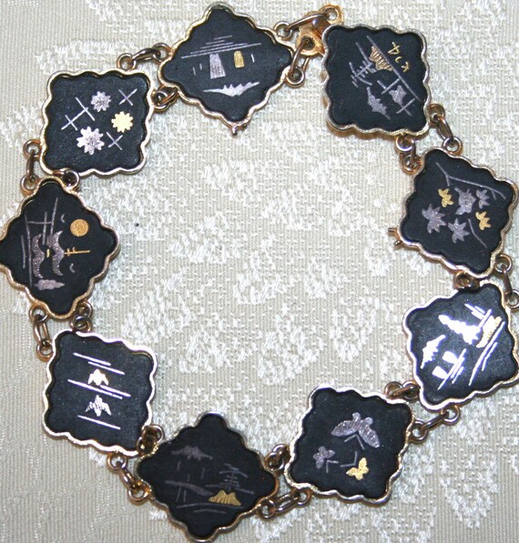 Vintage Japanese Damascene Bracelet