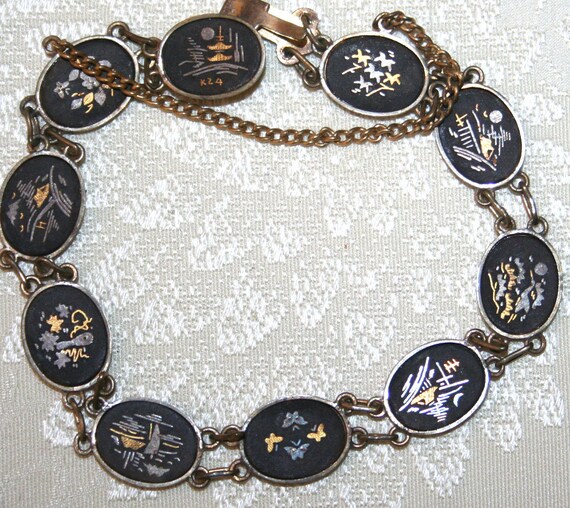 Vintage Japanese Damascene Bracelet