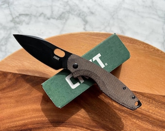 CRKT Pilar III D2 Flytanium Micarta
