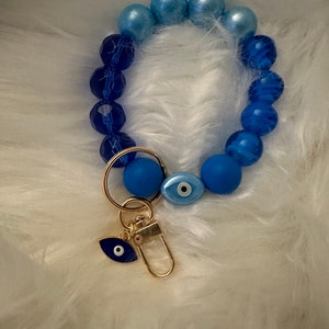 Evil eye key wristlet