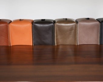 Leather Tissue Box Cover : Tan / Cognac / Peacon / Mocha / Expresso / Slate / Black