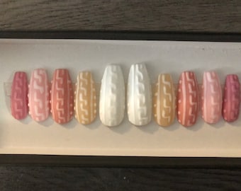 Sweater weather press on nails