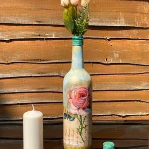 Hand Painted Upcycled  Jars & Bottles