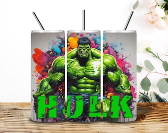 Gobelet en sublimation Hulk Smash : gobelet fin 20 oz PNG (téléchargement numérique)