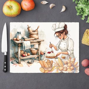 Retro Decor Glass Cutting Board Sublimation PNG | Sublimation Design | Glass Cutting Board Bundle | 300 DPI Design | Instant Download