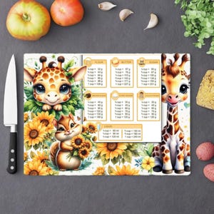 Kitchen Conversions Glass Cutting Board Sublimation PNG | Sublimation Design | Glass Cutting Board Bundle | 300 DPI Design| Instant Download