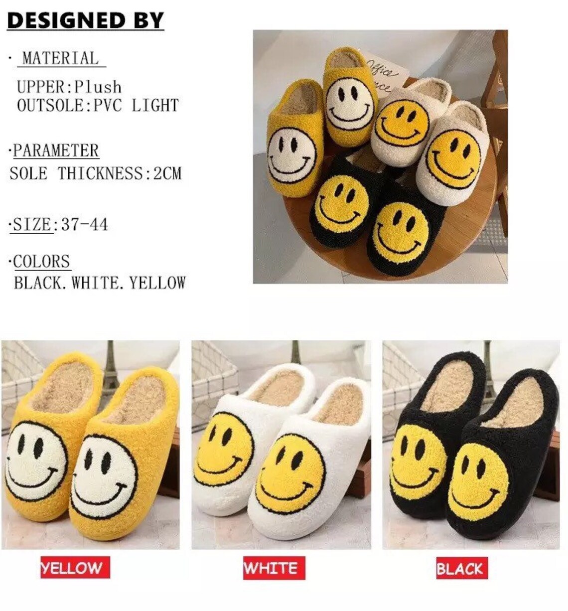 smiley face slippers amazon