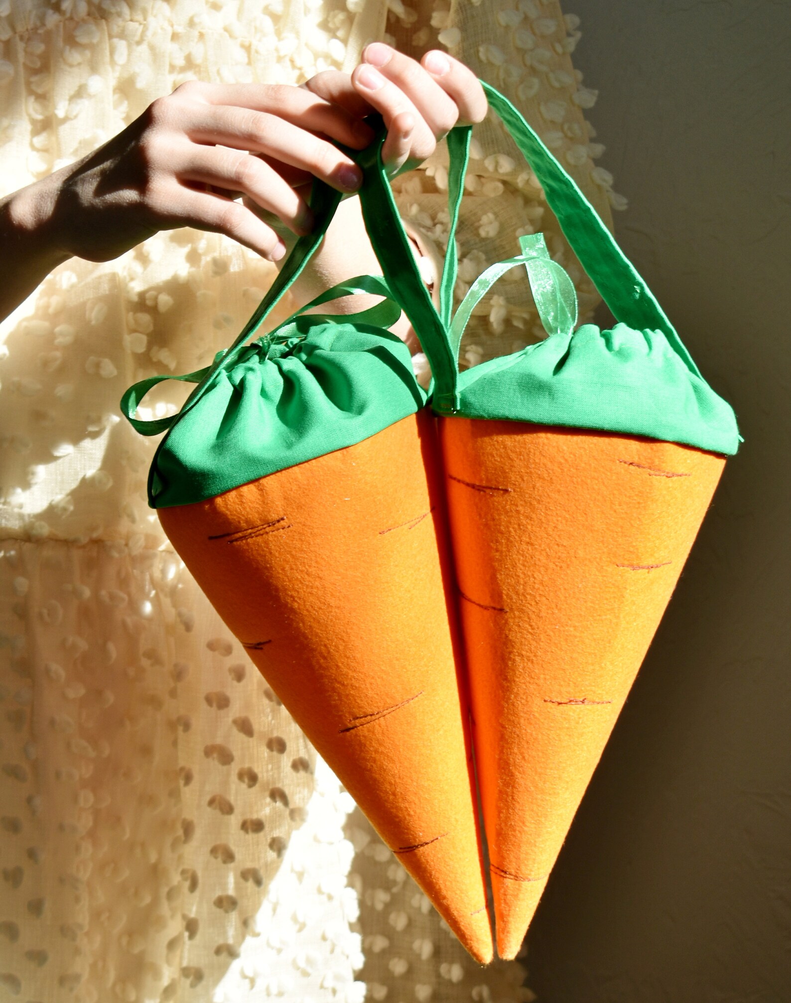 Drawstring carrot bag pattern Carrot treat bag Sewing Etsy