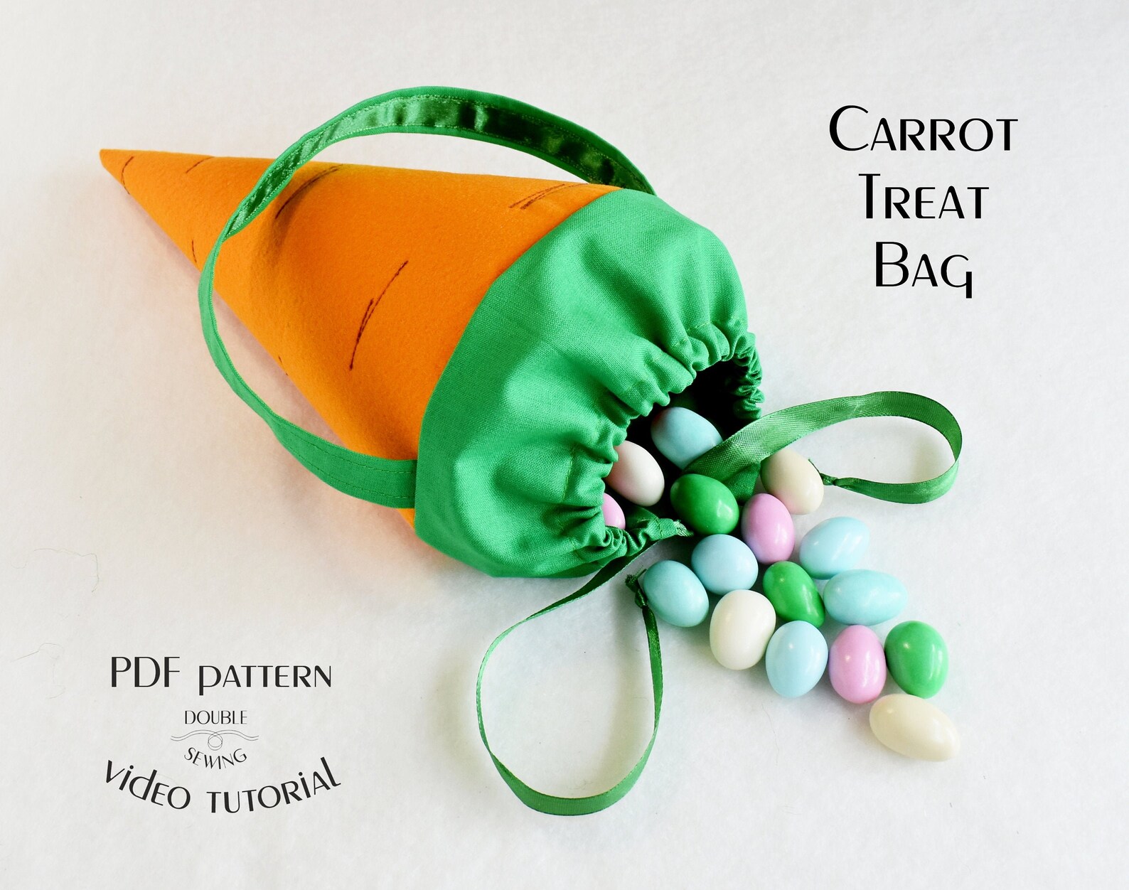 Drawstring carrot bag pattern Carrot treat bag Sewing Etsy