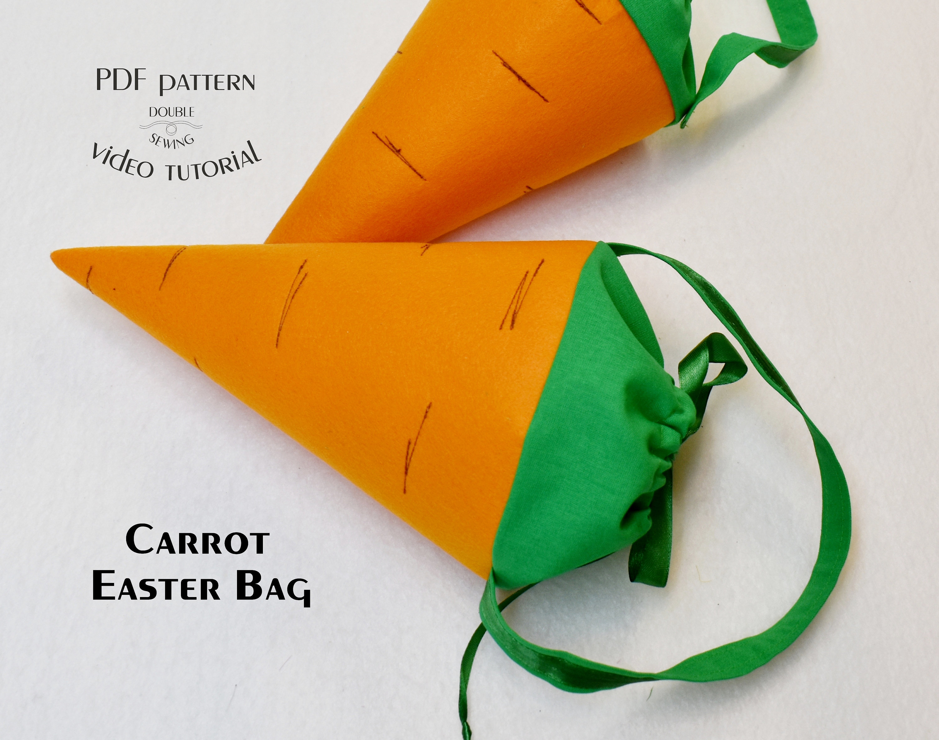 Drawstring carrot bag pattern Carrot treat bag Sewing Etsy