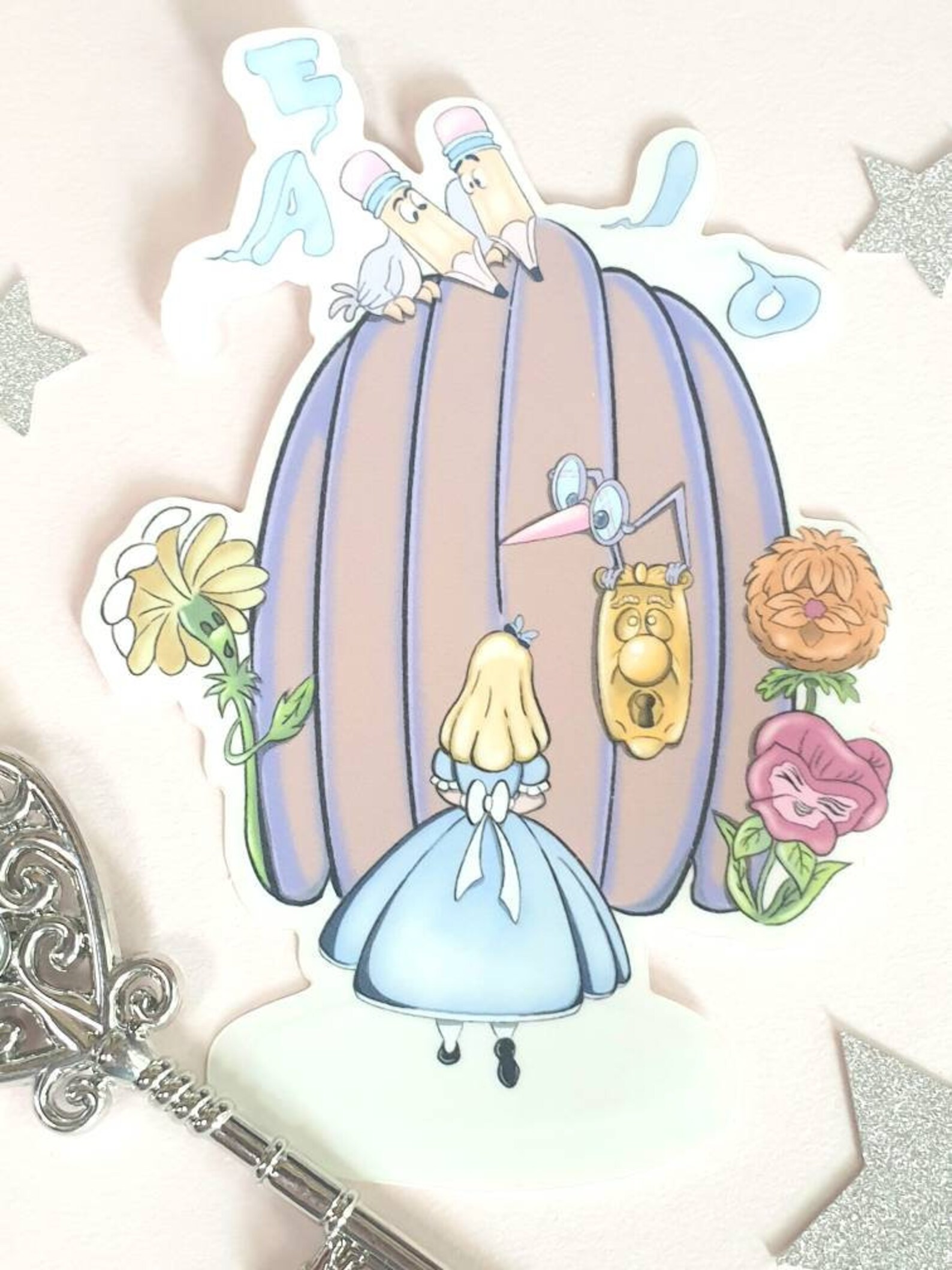 Alice Door Translucent Sticker Etsy
