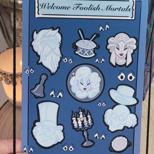 Welcome Foolish Mortals, Halloween, Sticker Sheet, Planner Stickers