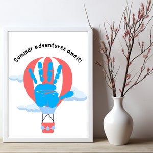 Summer Handprint Art Set Printable | Kids Toddler Preschool Craft ...