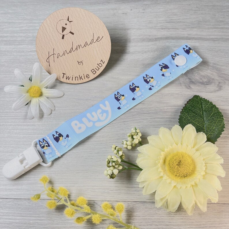 Bluey Pacifier Clip Binky Clip Dummy Clip Holder Newborn Etsy Australia