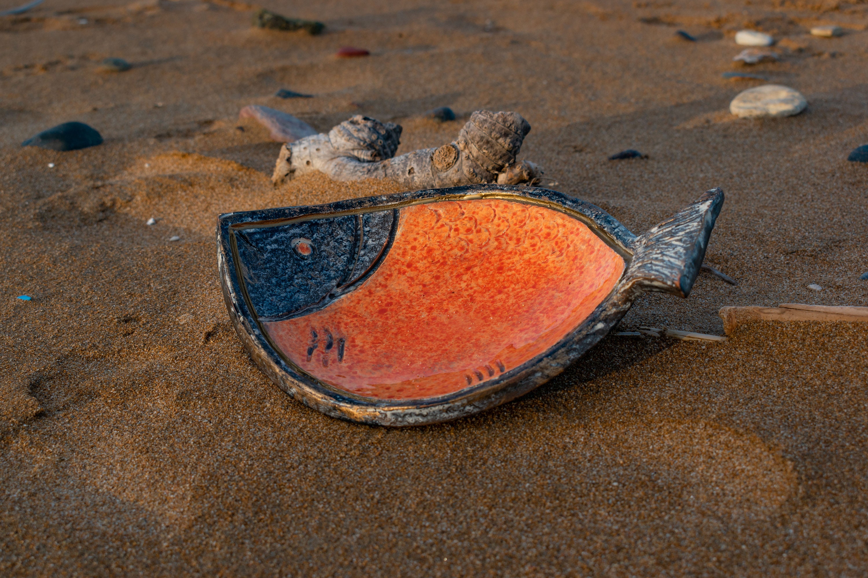 Ceramic handmade fish plate in 3 colours table decor gift Etsy