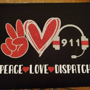 Snoopy Woodstock Peanuts Police 911 Dispatcher Headset Pouch Case Cover Bag