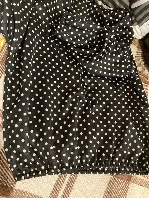 Black Polka Dot Blouse - image 7