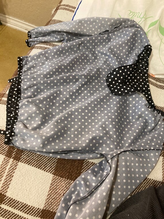 Black Polka Dot Blouse - image 8