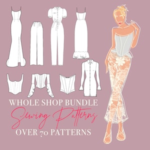 SEWING PATTERN BUNDLE - 97 Sewing Patterns for Women, Men and Children - Sewing Pattern Package