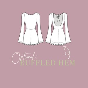 Flared Backless Jumpsuit Sewing Pattern Short