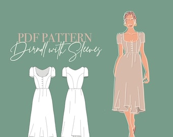 Dirndl Sewing Pattern – With Sleeve Options, Wiener Naht (PDF Pattern)