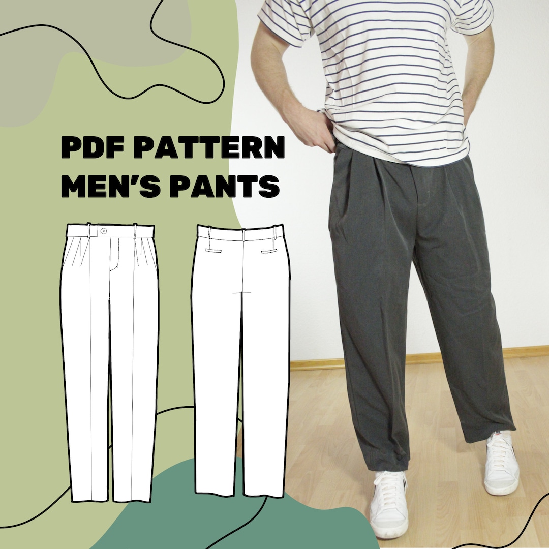 MENS PANTS Sewing Pattern Men's Carrot Pants Digital Sewing Pattern ...