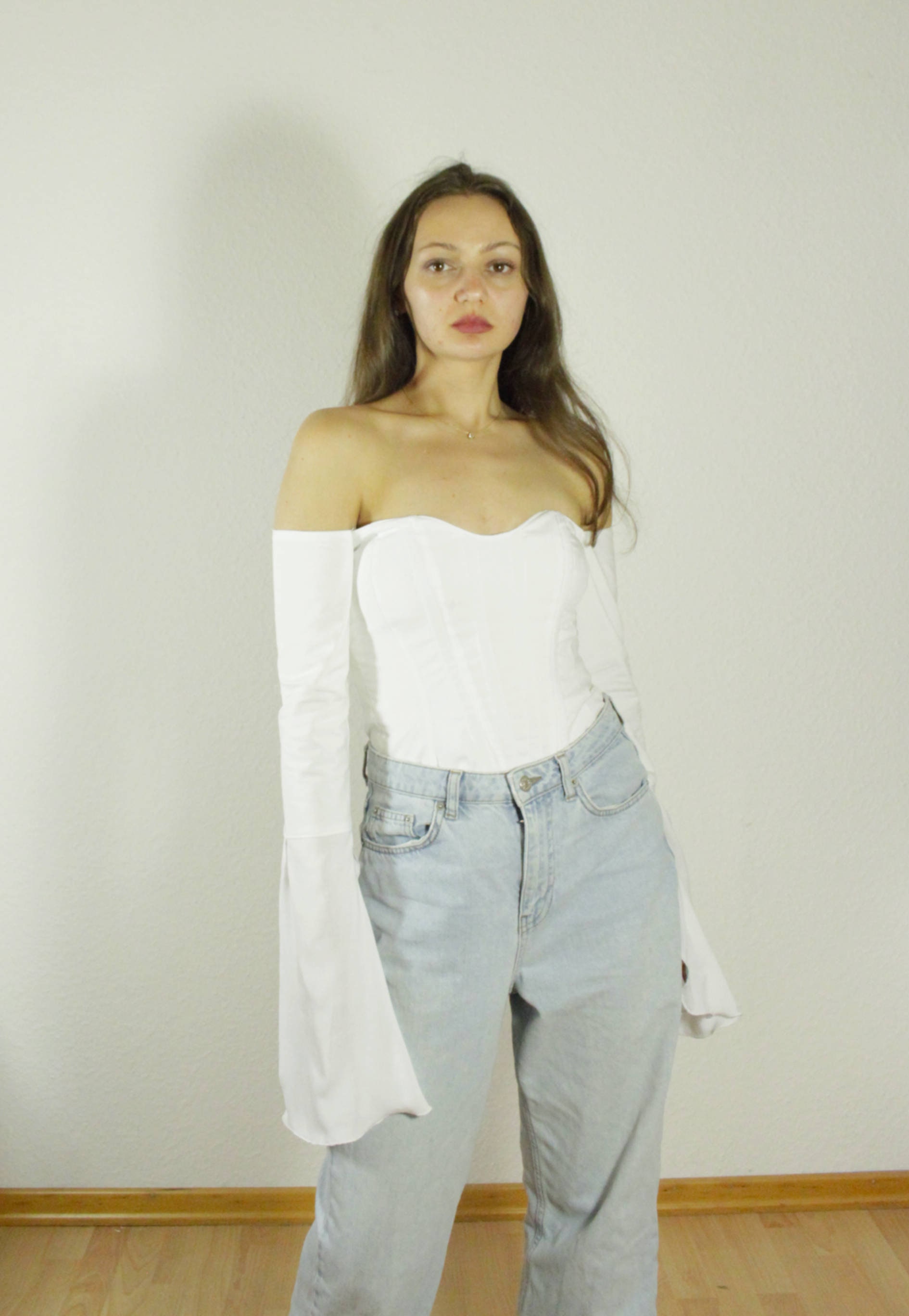 Fairycore White Corset Top - Сottagecore clothes