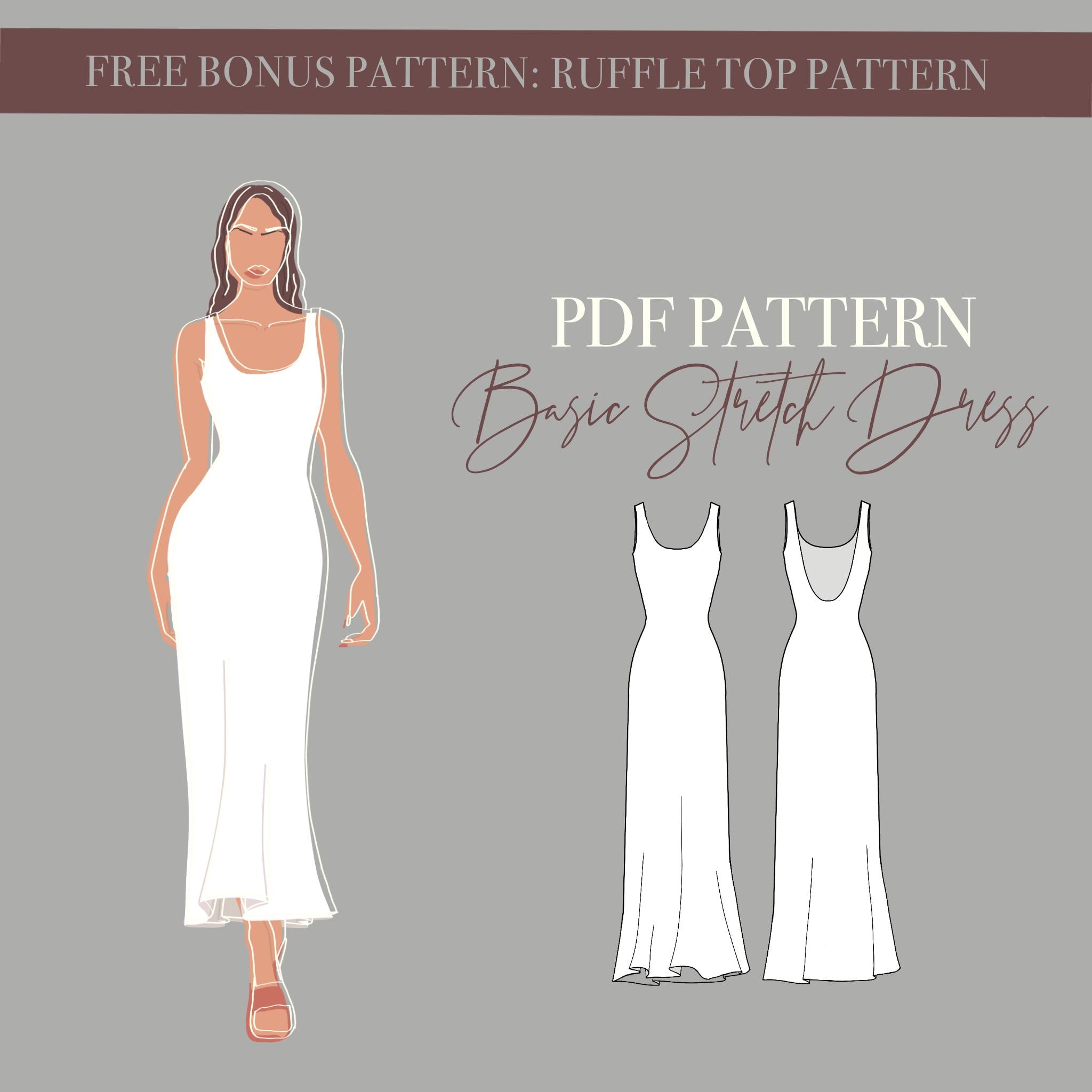 dress cut out template With Cutouts Sewing Pattern Comfy Sweater Dress | UK7 Bust 86 cm (33 Size:UK 08 - 10 printable dress template