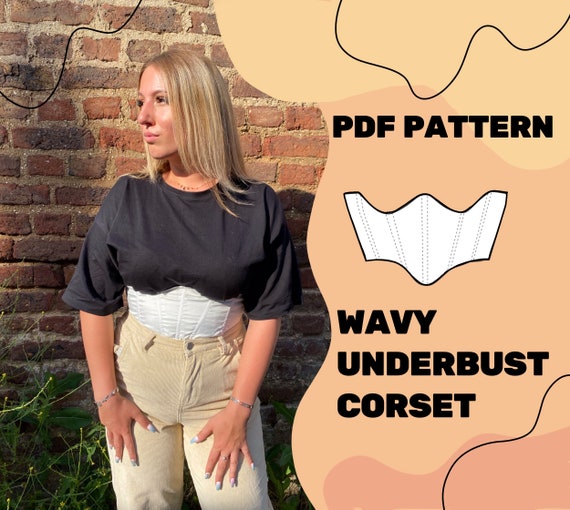 CORSET BELT PATTERN // Underbust Corset Belt Sewing Pattern Pdf