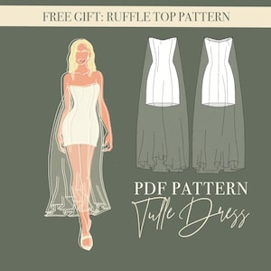ホッホツァイトクライド シュニットマスター PDF | Tüll-Overlay Brautkleid | EU 32-48 | DIY ブラウトクレイド | A4、レター、A0-プロジェクター