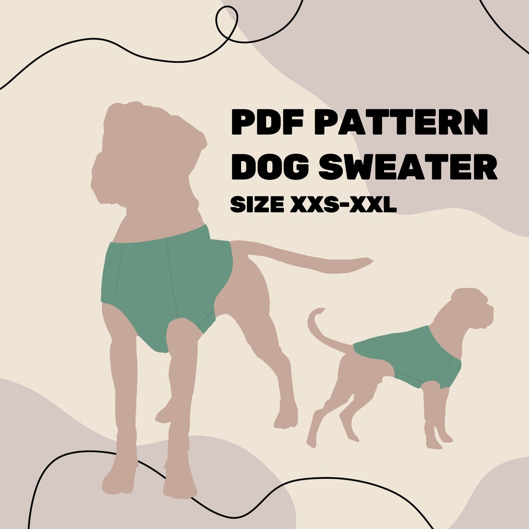DOG CLOTHES PATTERN Dog Sweater Sewing Pattern Pdf Instant Etsy