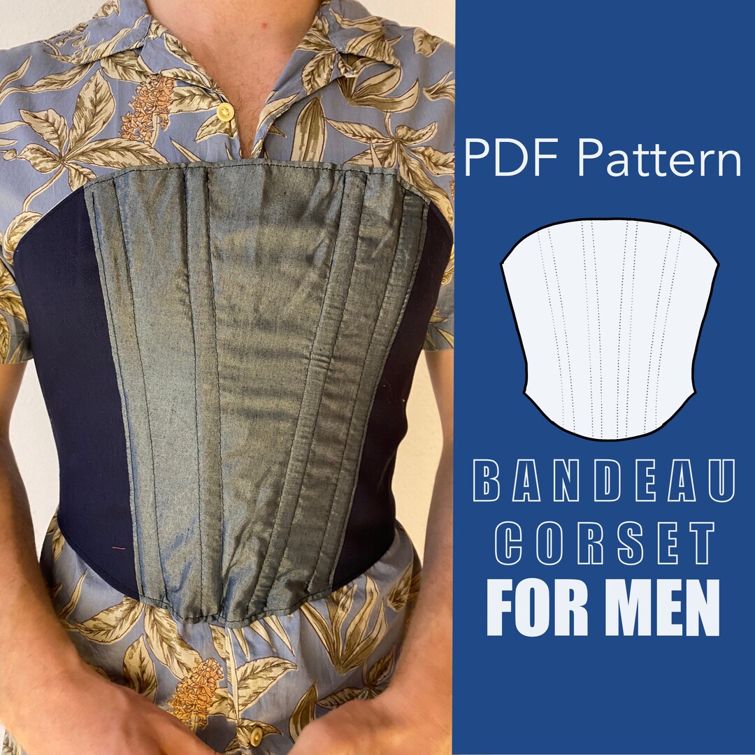MEN'S CORSET PATTERN // Pdf Sewing Pattern Bandeau Corset Etsy Australia