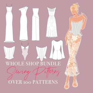 SEWING PATTERN BUNDLE - 110 Sewing Patterns for Women, Men and Children - Sewing Pattern Package