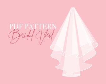 BRIDAL VEIL PATTERN - Pdf pattern for your diy brides veil in 3 diffrent lengths- wedding accessories pattern