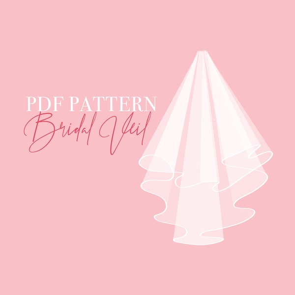 BRIDAL VEIL PATTERN - Pdf pattern for your diy brides veil in 3 diffrent lengths- wedding accessories pattern