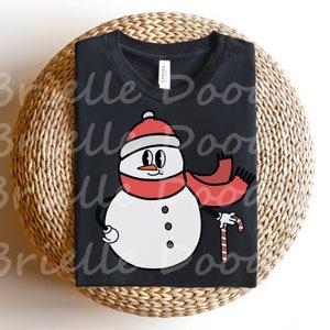Retro Weihnachten png, Schneemann png, Retro Cartoon png, Retro Zeichen png, Schneemann svg, Weihnachtsbecher png, Retro Weihnachten SVG
