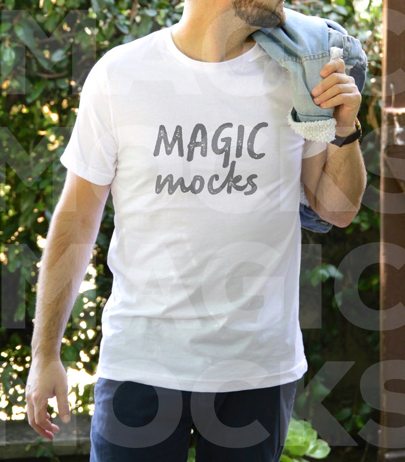 Download Model Mockup Men Bella Canvas 3001 Mockup Tshirt Mock up ...